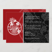 Chrysanthème Faire-part de mariage (Devant / Derrière)