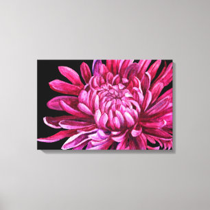 Chrysanthème "l'ouverture" impression sur toile no