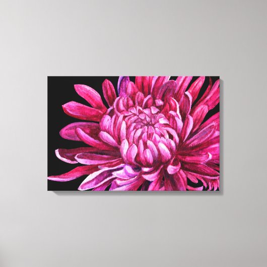 Chrysanthème "l'ouverture" impression sur toile no (Recto)