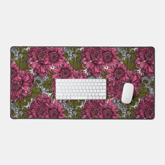 Chrysanthème rose (Clavier et souris)