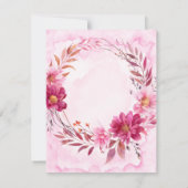 Chrysanthème rose chaud Brunch & Invitations Bubbl (Dos)