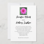 Chrysanthème rose chaud Faire-part de mariage flor (Devant)