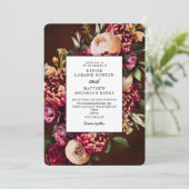 Chrysanthème sur la Faire-part de mariage du vin (Debout devant)