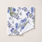 Chrysanthèmes bleus (Gant de toilette)