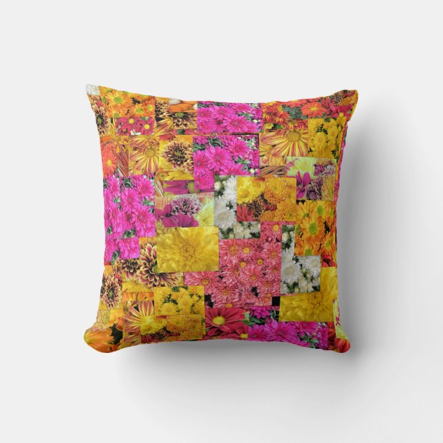 Chrysanthèmes - coussin (Recto)