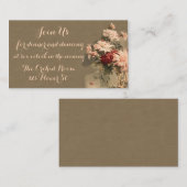 Chrysanthèmes dans une bouteille Cartes de récepti (Devant / Derrière)