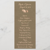 Chrysanthèmes dans une carte programme de mariage  (Dos)