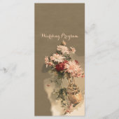 Chrysanthèmes dans une carte programme de mariage  (Devant)