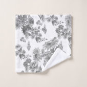 Chrysanthèmes Lilac, ensemble de serviettes de bai (Gant de toilette)