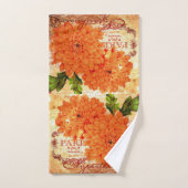 Chrysanthèmes vintage d'automne (Serviette à main)