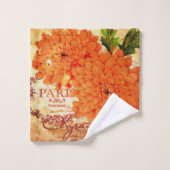 Chrysanthèmes vintage d'automne (Gant de toilette)