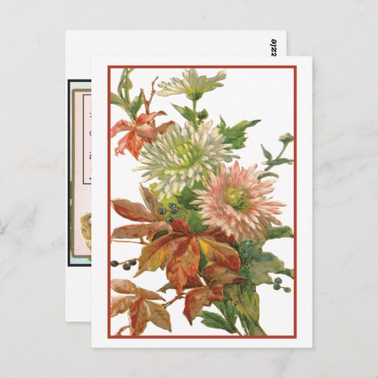 Chrysanthemum Autumn Fine Art Briefkaart (Voorkant / Achterkant)