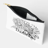 Chrysanthemum Black Line Drawing with Your Name  Etui (Open)