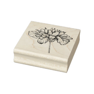  Chrysanthemum Bloem Art Stem Rubberstempel