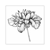 Chrysanthemum Bloem Art Stem Rubberstempel (Afrduk)