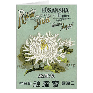 Chrysanthemum Bloem Japans zijde Etiket