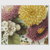 Chrysanthemum Bloem Mum Floral Cadeaupapier (Vlak)