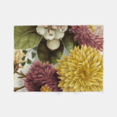 Chrysanthemum Bloem Mum Floral Fleece Deken (Voorkant (Horizontaal))