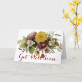 Chrysanthemum Bloem Mum Floral Kaart (Gele Bloem)