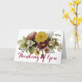 Chrysanthemum Bloem Mum Floral Kaart (Gele Bloem)