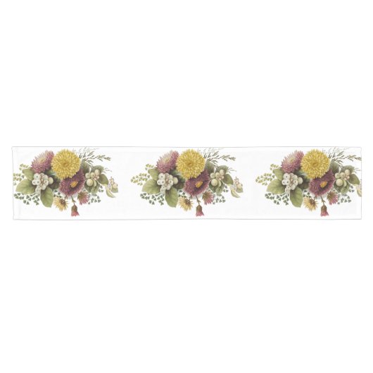 Chrysanthemum Bloem Mum Floral Korte Tafelloper (Horizontaal)
