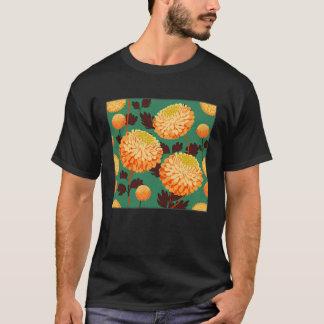  Chrysanthemum bloemenillustratie Uniek WO T-shirt