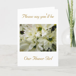 Chrysanthemum Bloemenmeisje Request Kaart