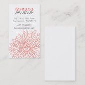 Chrysanthemum Blossom Calling Card Contactkaartje (Voorkant / Achterkant)