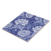 Chrysanthemum Blue, William Morris Tegeltje (Zijkant)