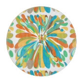 Chrysanthemum Bold Colorful Floral Snijplank (Voorkant)