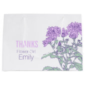 Chrysanthemum bruiloft bloem meisje paarse gunst t large cadeauzakje (Voorkant)