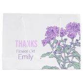 Chrysanthemum bruiloft bloem meisje paarse gunst t large cadeauzakje (Achterkant)