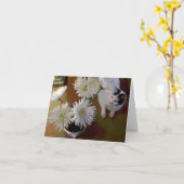 chrysanthemum chat bonheur carte note (Fleur jaune)