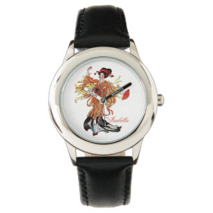 Chrysanthemum Cute Flower Floral Funny Girl Horloge