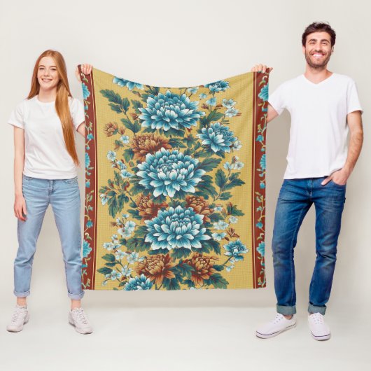 Chrysanthemum Elegy Fleece Deken (In situ)