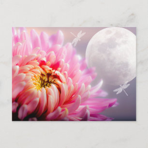 Chrysanthemum en Moon Briefkaart