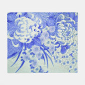 Chrysanthemum Flower, Japans design Fleece Deken (Voorkant (Horizontaal))