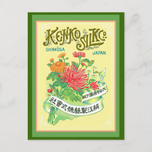 Chrysanthemum Flower Label Briefkaart