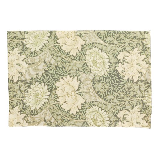 Chrysanthemum Flower Pattern (door William Morris) Kussensloop (Voorkant-Links)