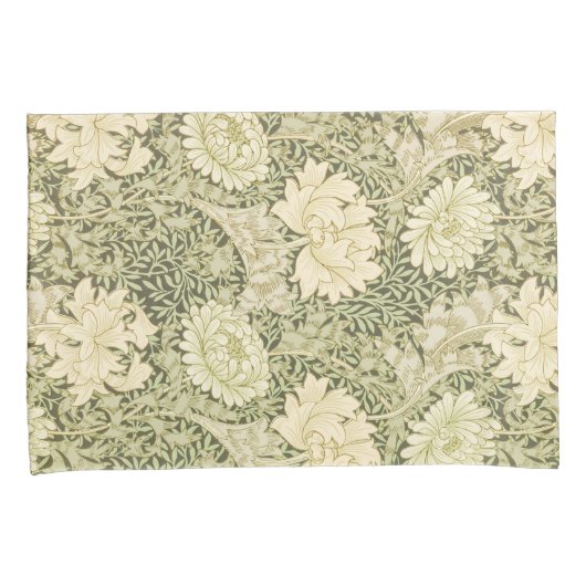 Chrysanthemum Flower Pattern (door William Morris) Kussensloop (Voorkant-Rechts)