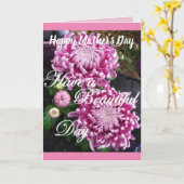 Chrysanthemum Flowers Happy Moederdag Kaart (Gele Bloem)