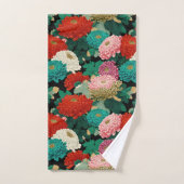 Chrysanthemum Flowers Vintage Botanical Pattern (Serviette à main)