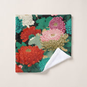Chrysanthemum Flowers Vintage Botanical Pattern (Gant de toilette)