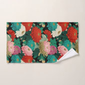 Chrysanthemum Flowers Vintage Botanical Pattern (Serviette à main)