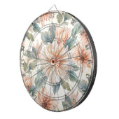 Chrysanthemum Flowers Watercolor Botanical Pattern Dartbord (Voorkant Rechts)