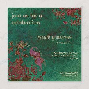 Chrysanthemum Garden Birthday Uitnodiging