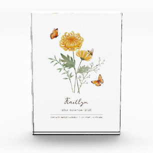 Chrysanthemum Geboortemaand Bloem Fotoblokken