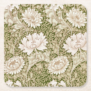 Chrysanthemum Gold, William Morris Vierkante Kartonnen Onderzetter