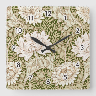 Chrysanthemum Gold, William Morris Vierkante Klok