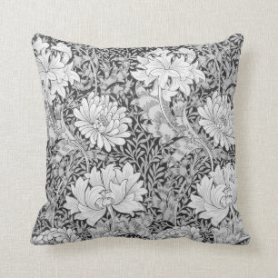 Chrysanthemum Gray, William Morris Kussen